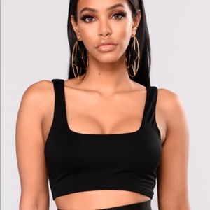 Fashion nova black crop top